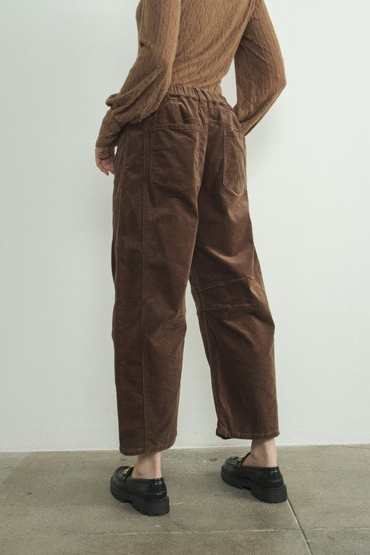 ELLA CORDUROY BARREL PANTS