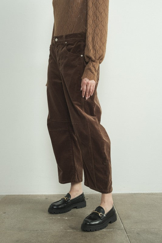 ELLA CORDUROY BARREL PANTS