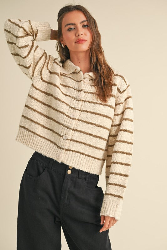 YURI STRIPED CARDIGAN