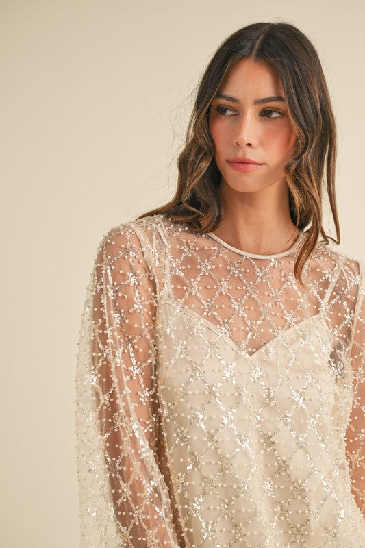 LUNA SEQUIN & BEADED DRESS