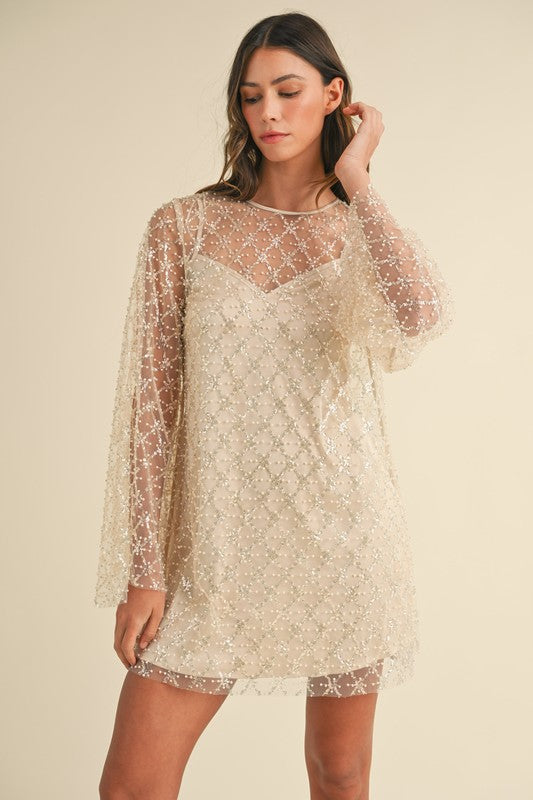 LUNA SEQUIN & BEADED DRESS