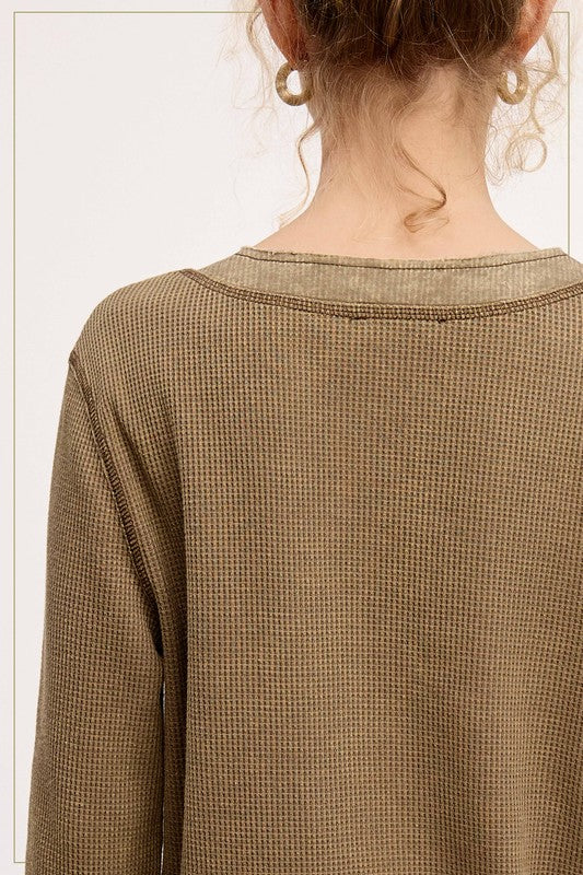 ERIKA WAFFLE KNIT TOP