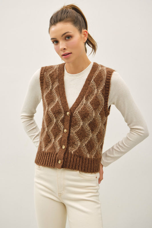 CASEY ARGYLE SWEATER VEST
