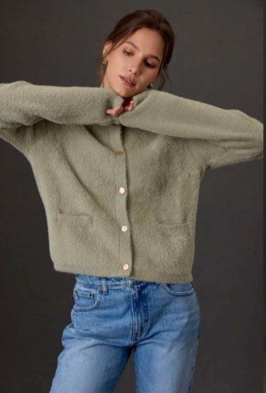 LEAH FUZZY CARDIGAN