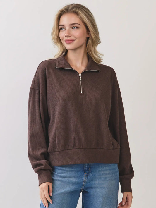 ANNABELLE HALF ZIP TOP