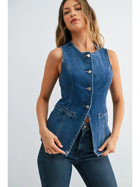 MACIE DENIM VEST