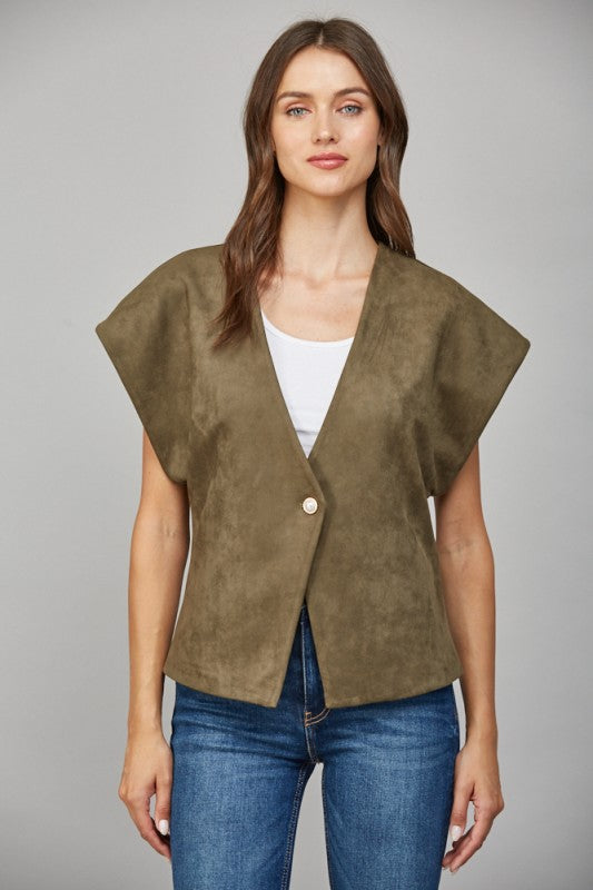 SLOANE FAUX SUEDE VEST