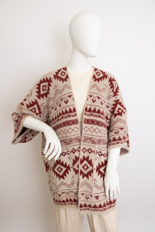 LENNY SOUTHWESTERN PRINTED CARDIGAN