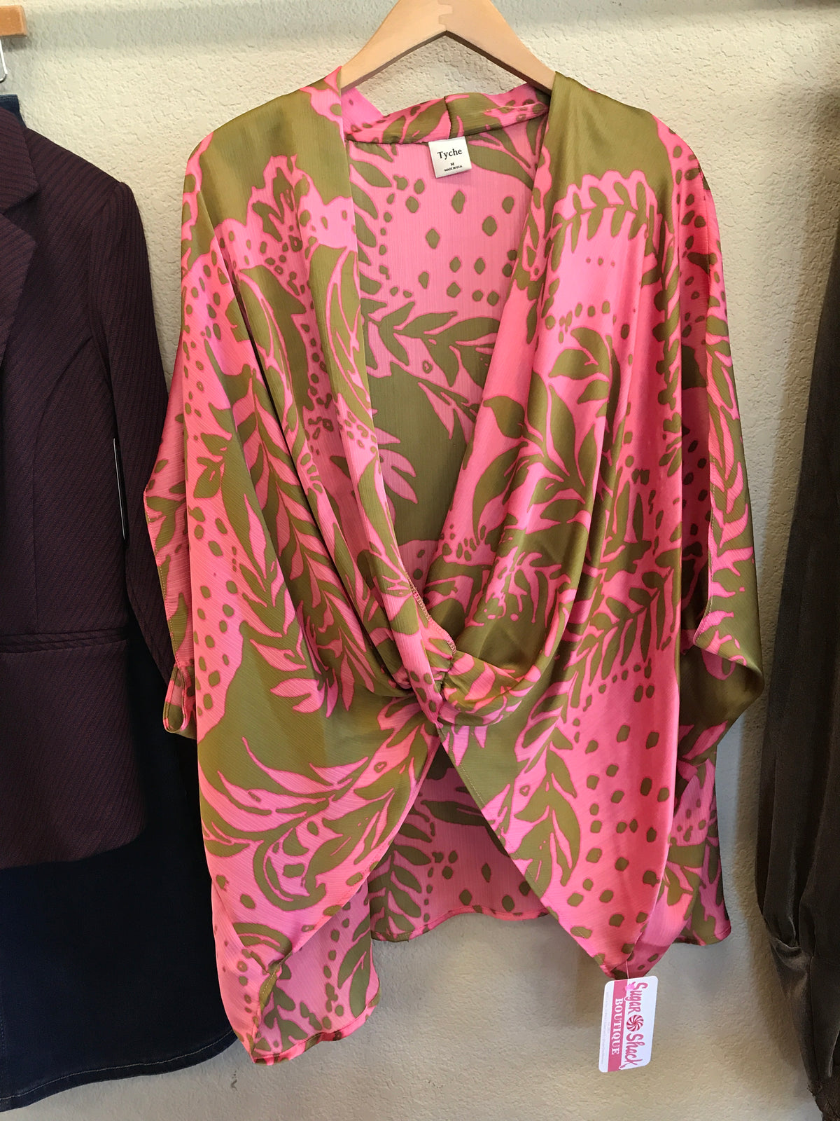 Pink wrap top