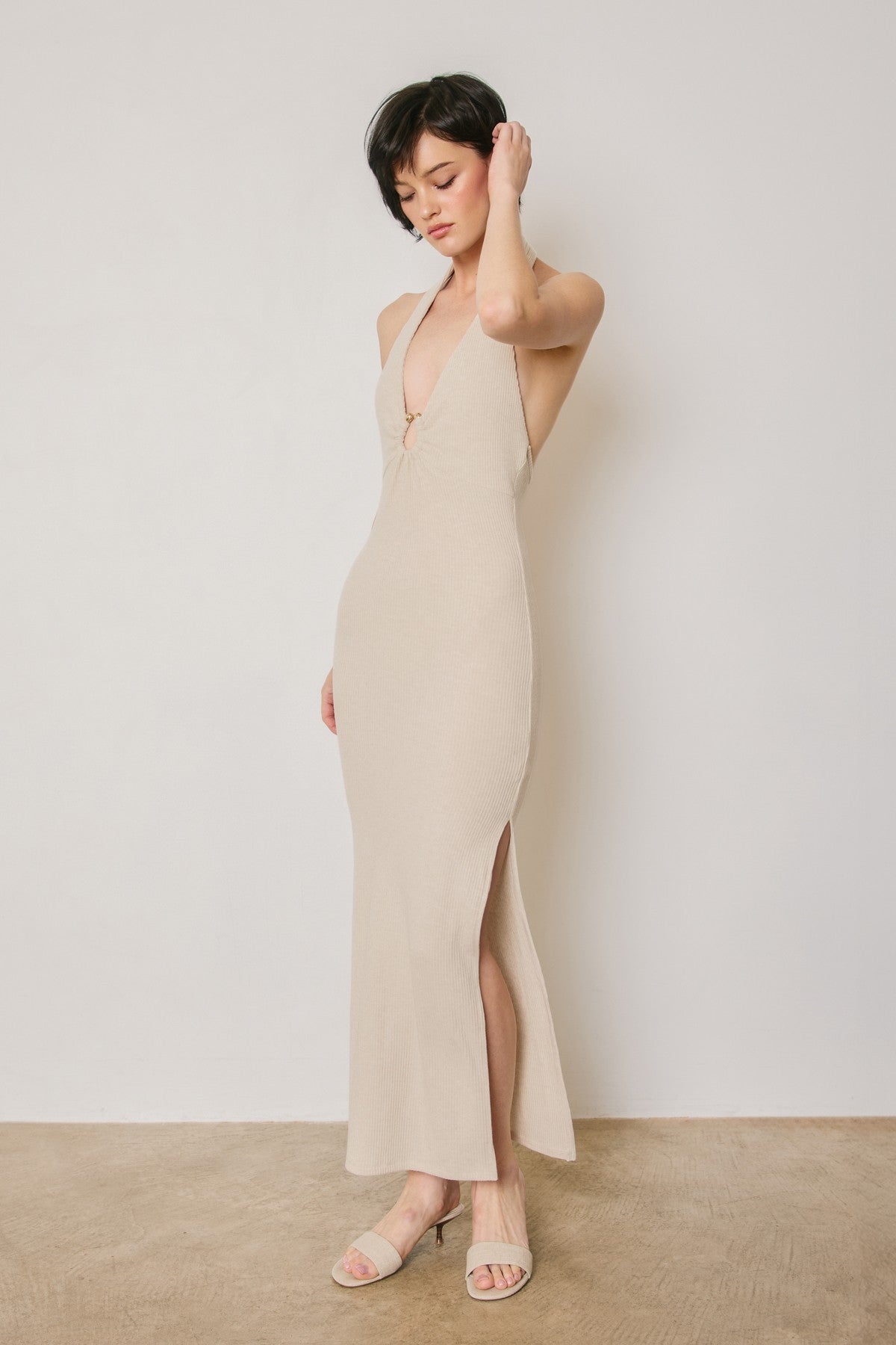 EVELYN HALTER DRESS