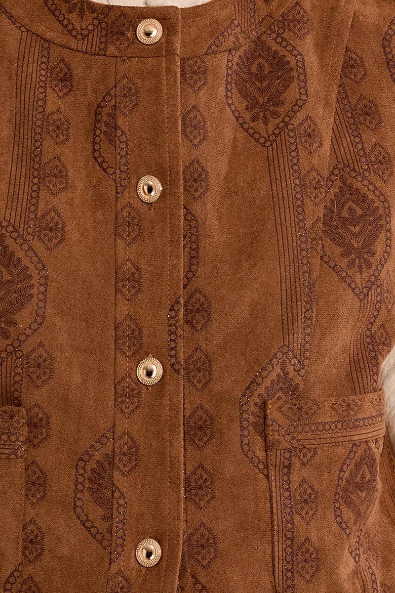 CALLIE SOUTHWESTERN PRINTED VEST