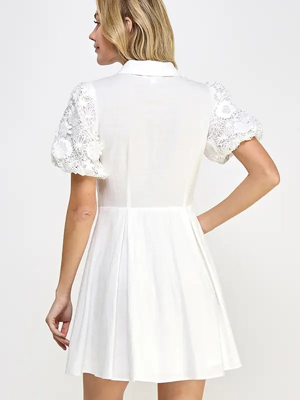 MINDY EYELET SHIRT DRESS