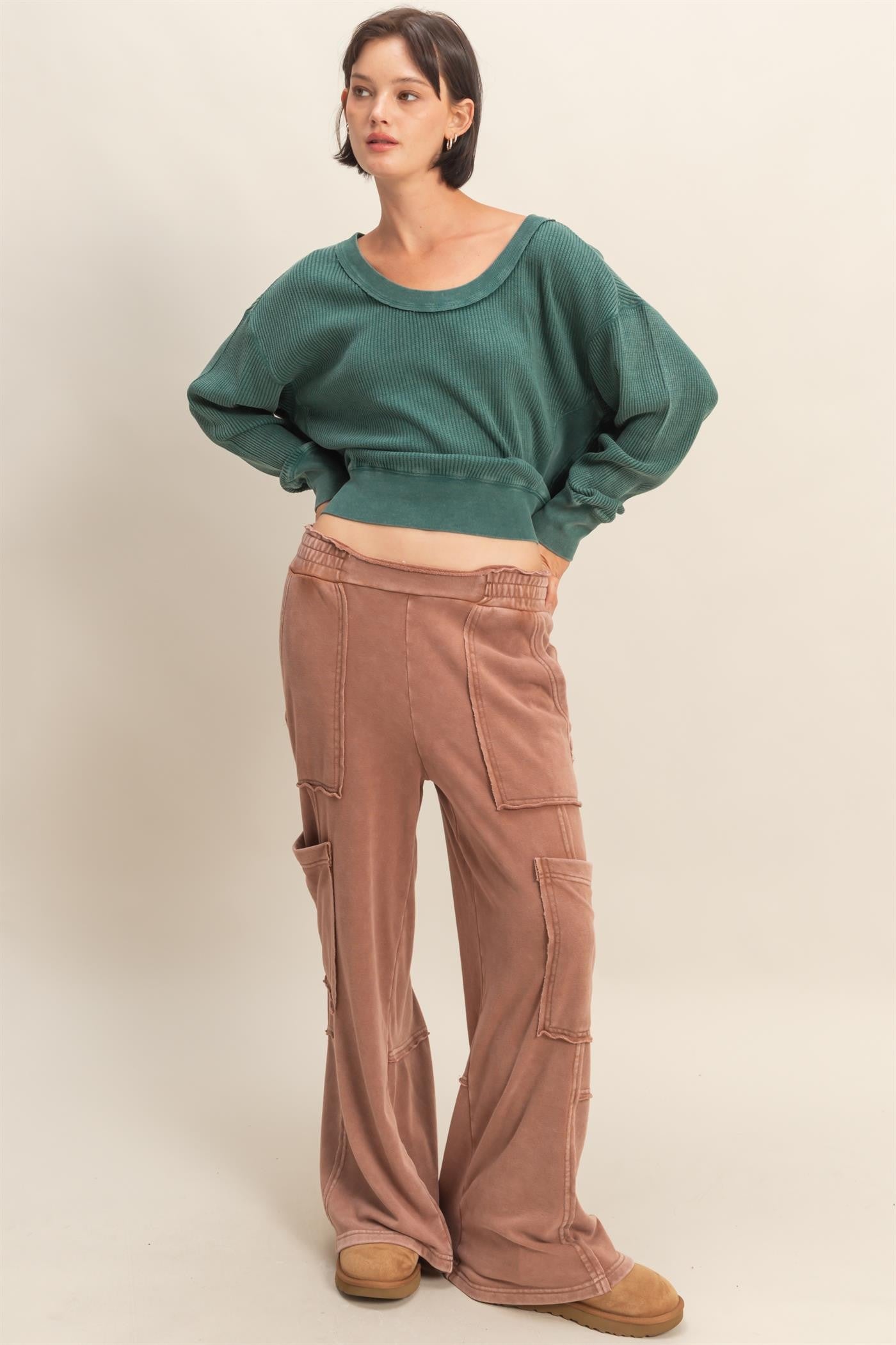 SUNNY RIBBED LONG SLEEVE TOP