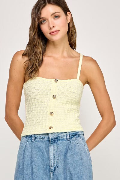 ROWAN KNIT CREAM TANK