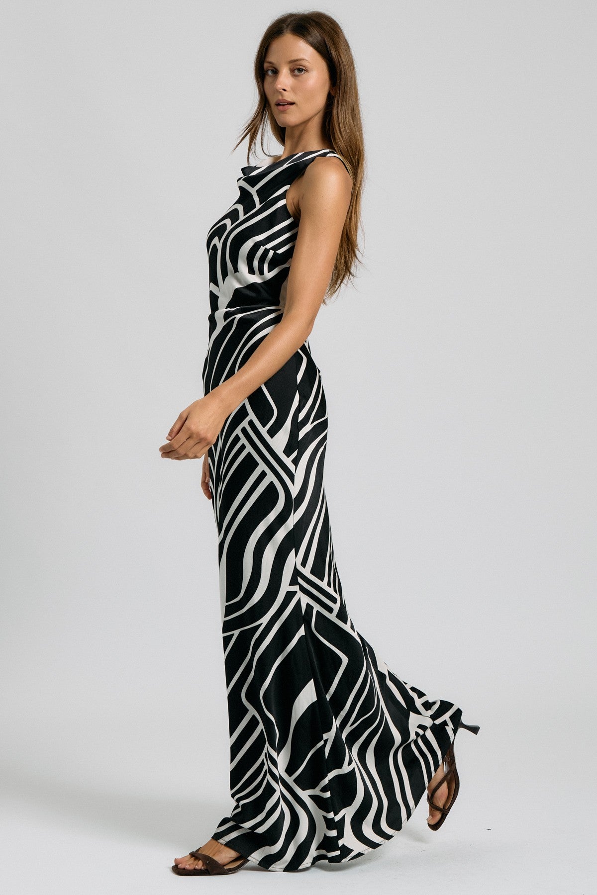 SCARLETT ABSTRACT PRINT DRESS