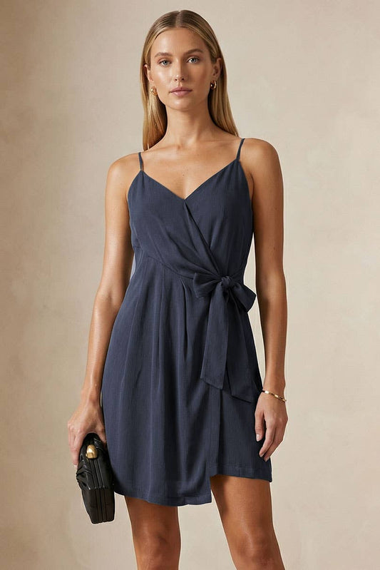 ROWAN FRONT TIE WRAP DRESS