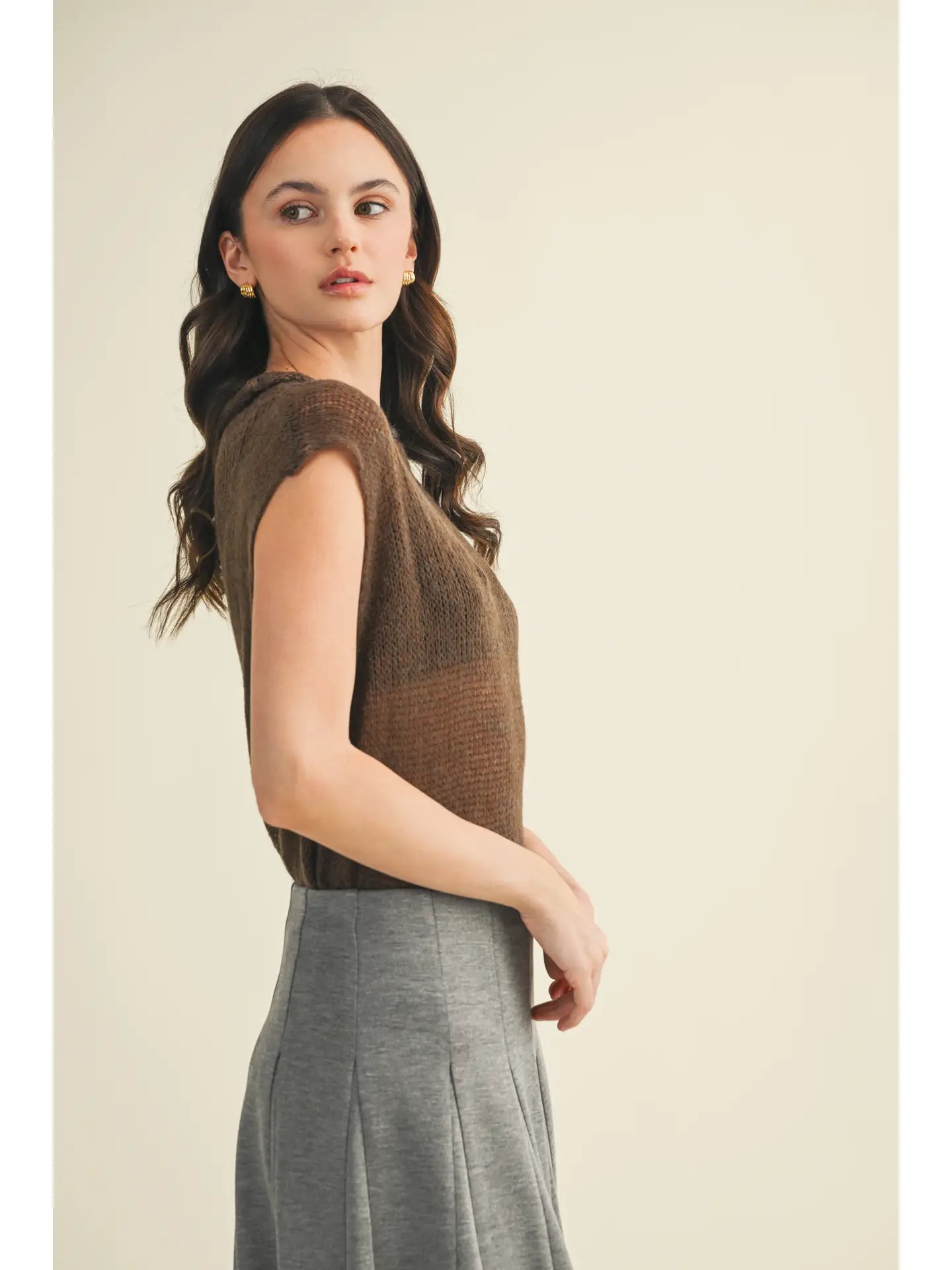 SHAWNA OPEN KNIT TOP