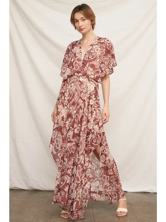 AURORA PRINTED MAXI DRESS