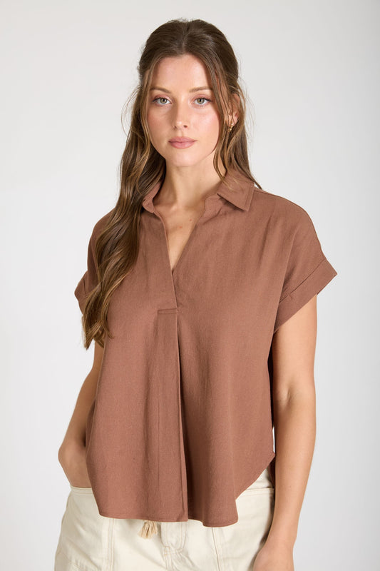 RYAN COLLARED TOP