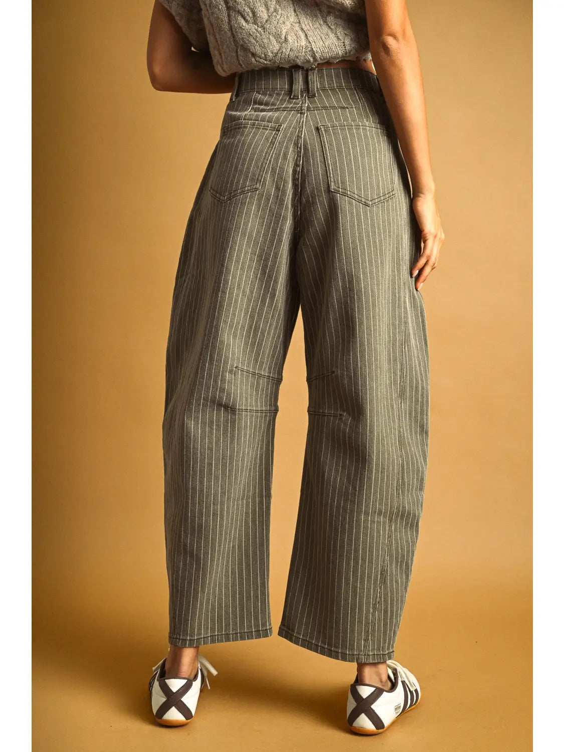 TRACIE STRIPE BARREL JEANS