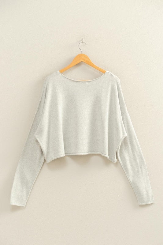 RIVER CROPPED KNIT SWEATER