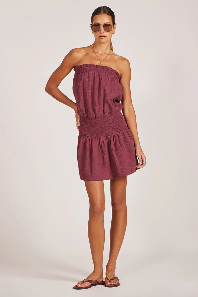 ANGELICA SMOCKED TUBE DRESS