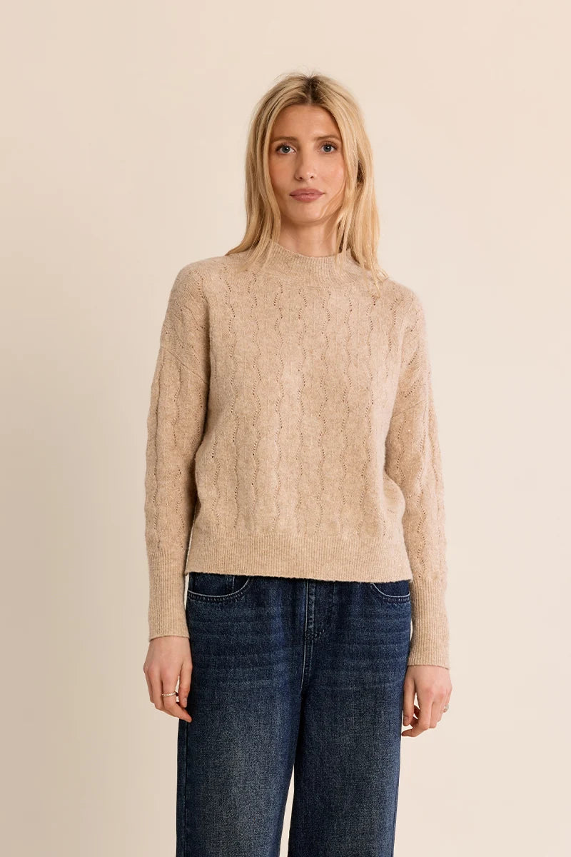 JOSIE OPEN WORK SWEATER