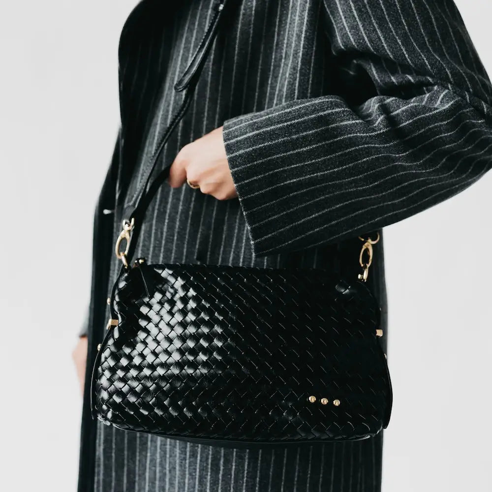 HARPER HOBO WOVEN SHOULDER BAG