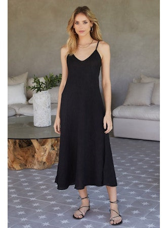 DELLA LINEN SLIP DRESS