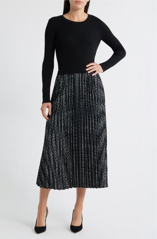 MONIQUE MIXED MEDIA DRESS