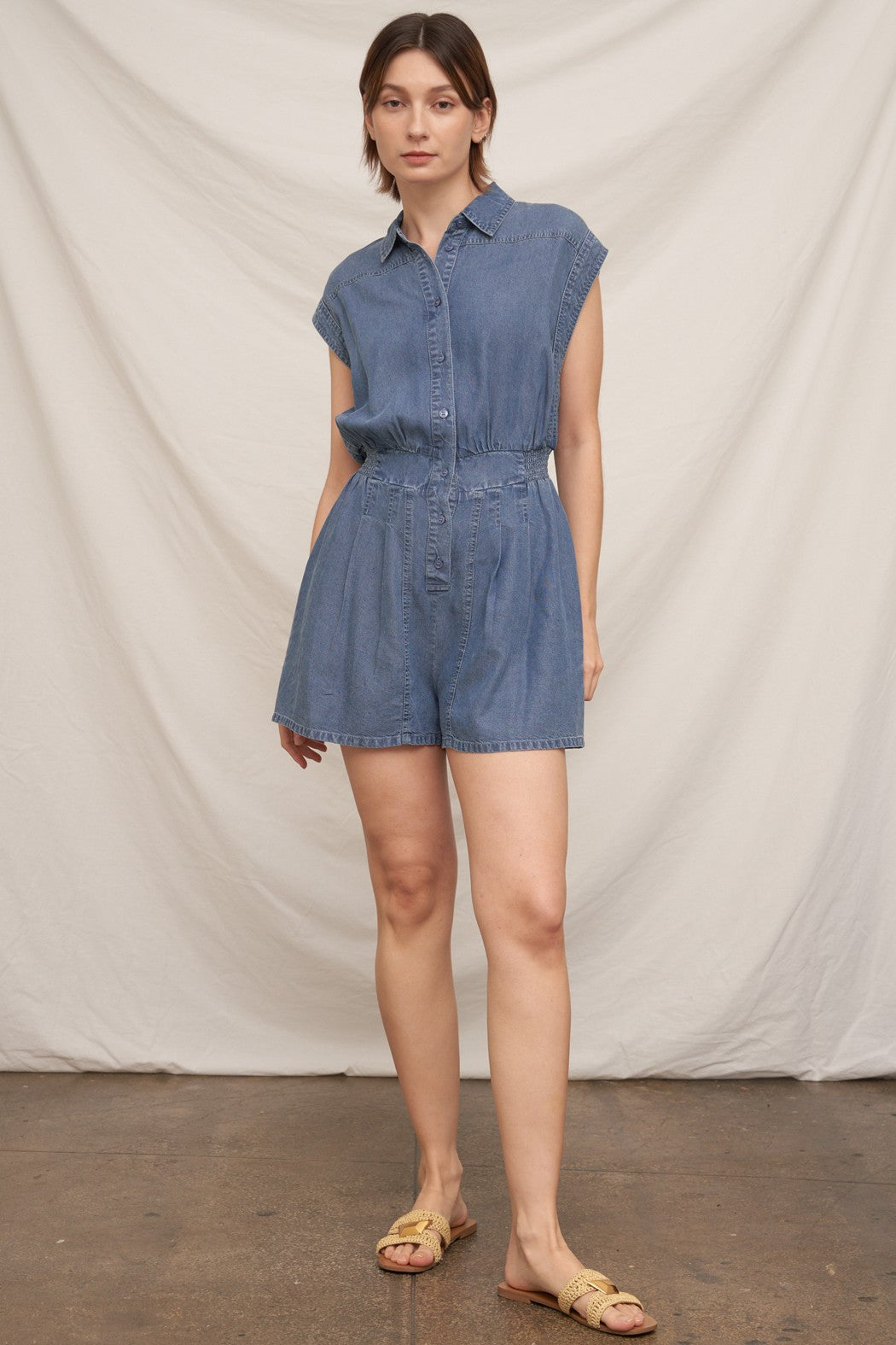 BILLIE DENIM OVERSIZED ROMPER