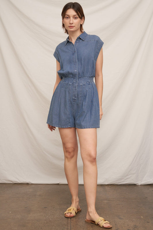 BILLIE DENIM OVERSIZED ROMPER