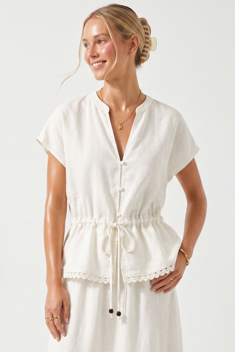 LETTIE DRAWSTRING TOP