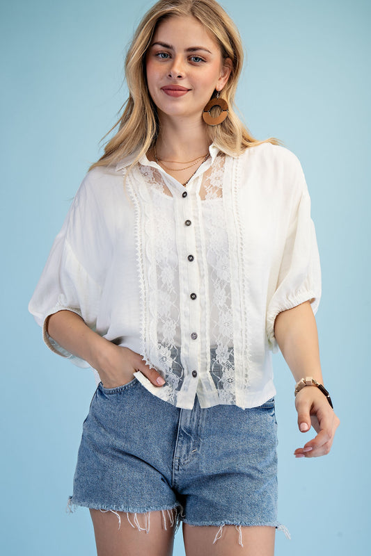 SALLY LACE TOP