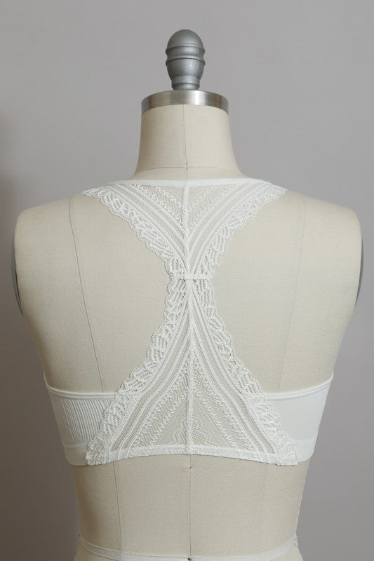 LACE RACERBACK BRALETTE