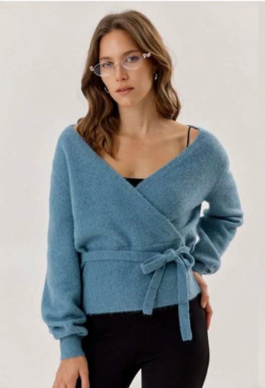 ELAINE WRAP SWEATER