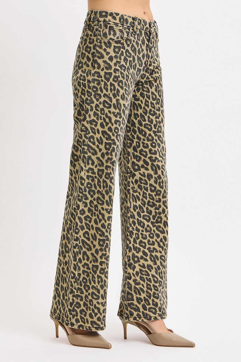 CANDICE LEOPARD PRINTED DENIM