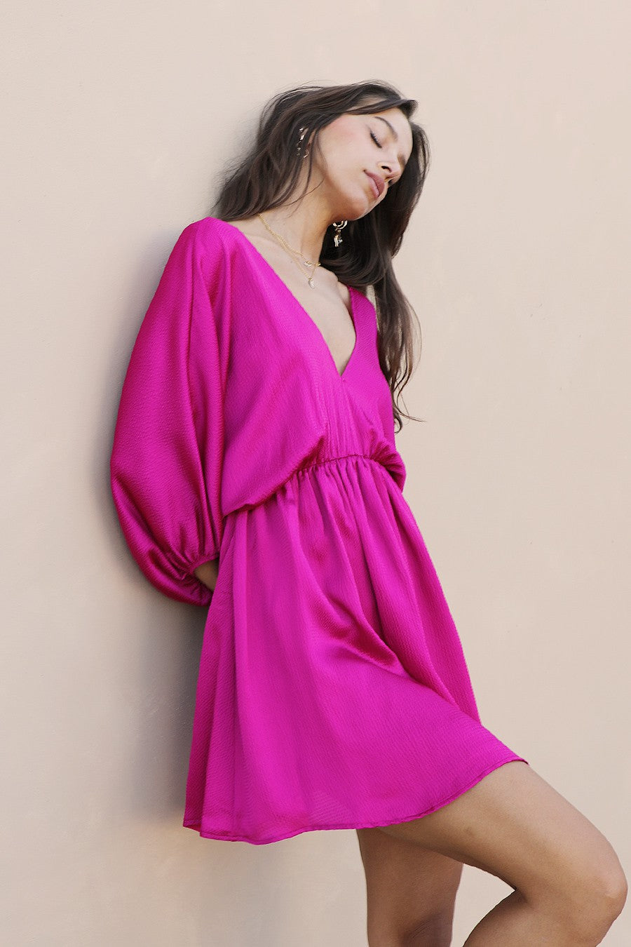 KENDRA KIMONO SLEEVE DRESS