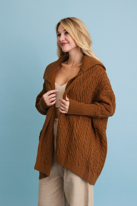 FARRAH CABLE KNIT CARDIGAN