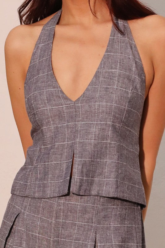 ANNETTE LINEN BLEND VEST