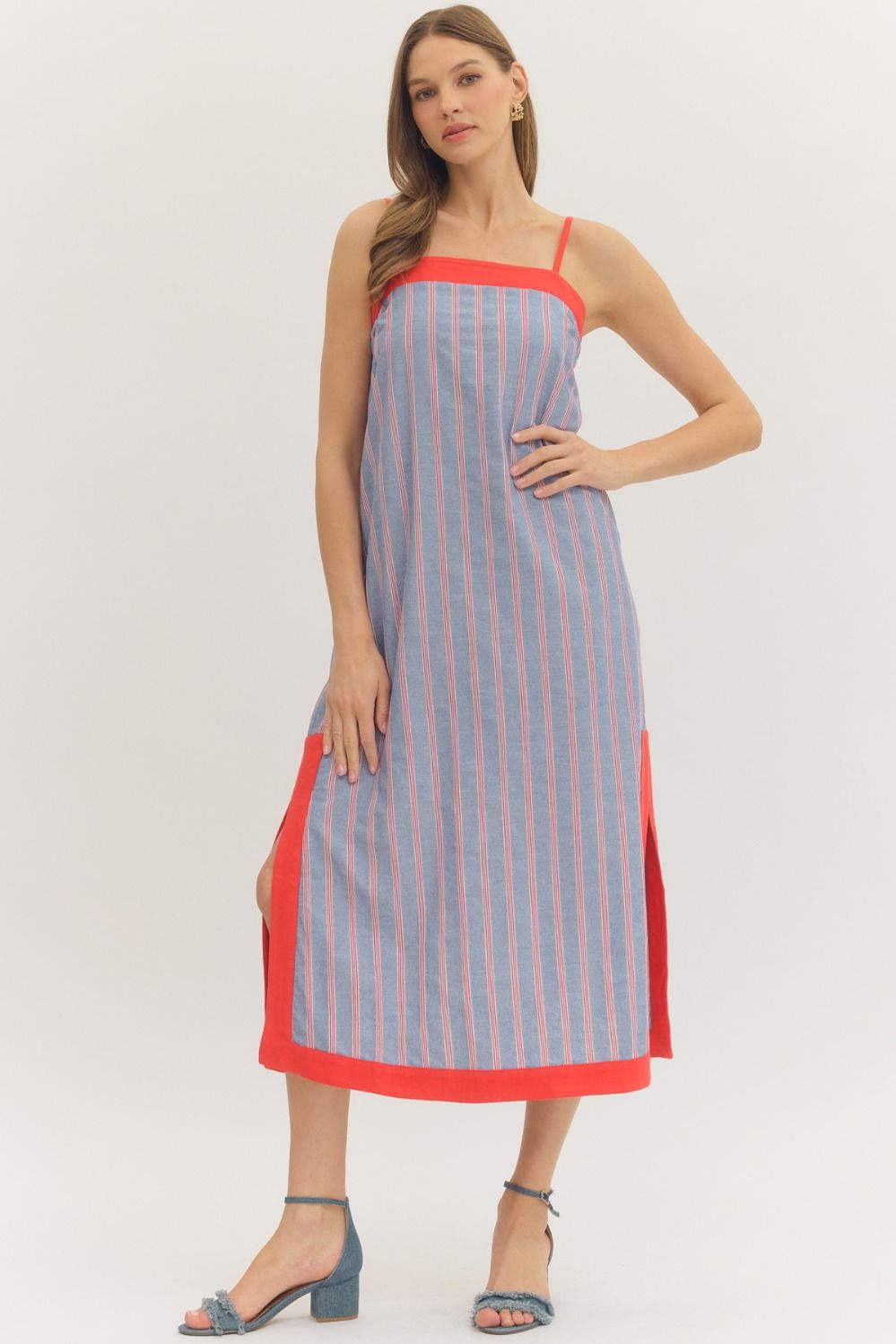 MAE CHAMBRAY STRIPED DRESS