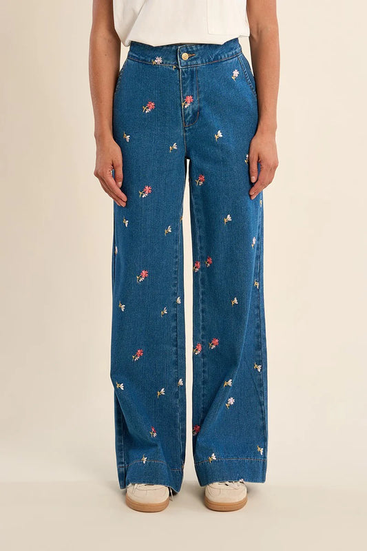AALIYAH EMBROIDERED TROUSERS