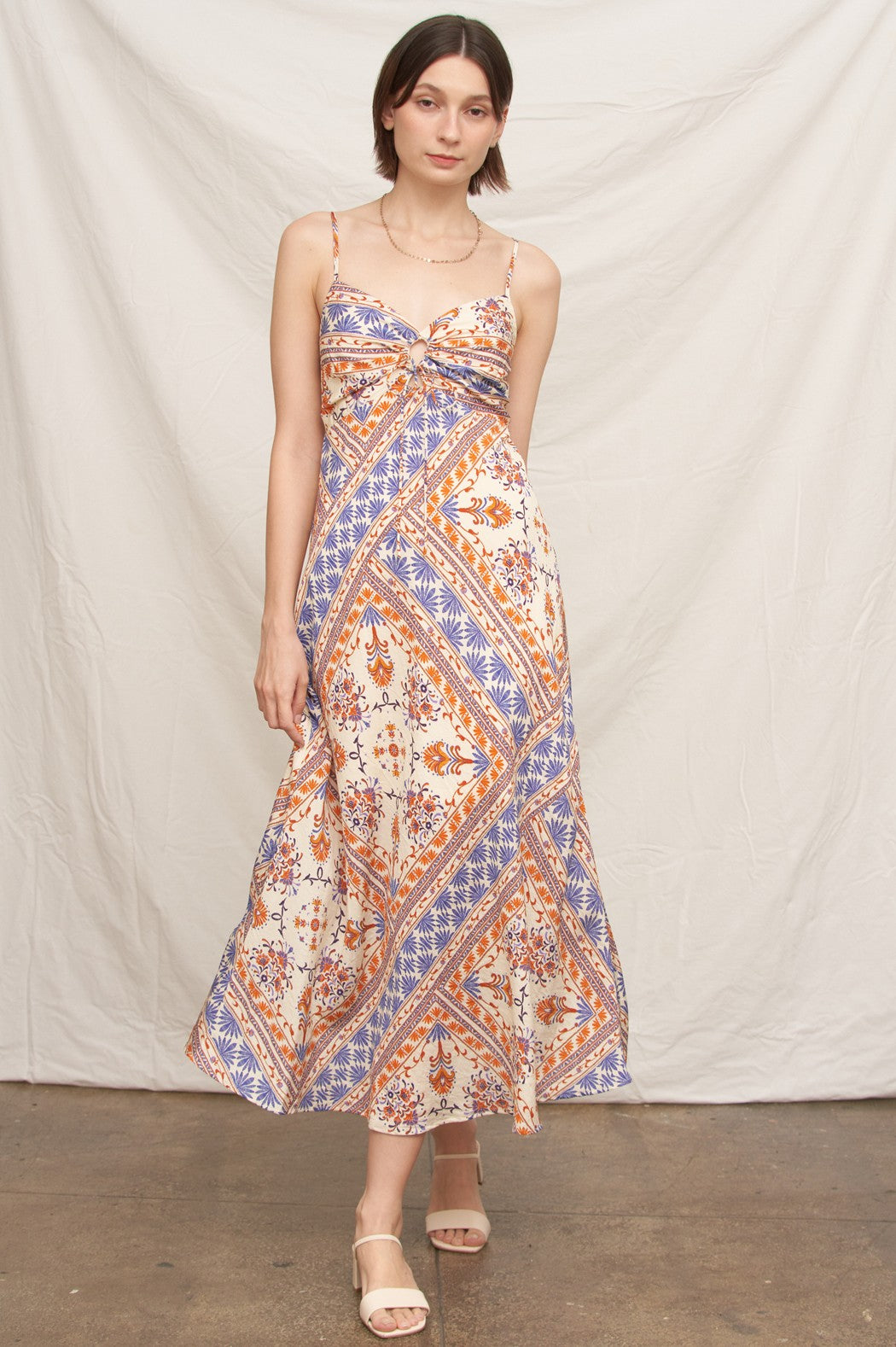 NOVA KEYHOLE SLEEVELESS DRESS