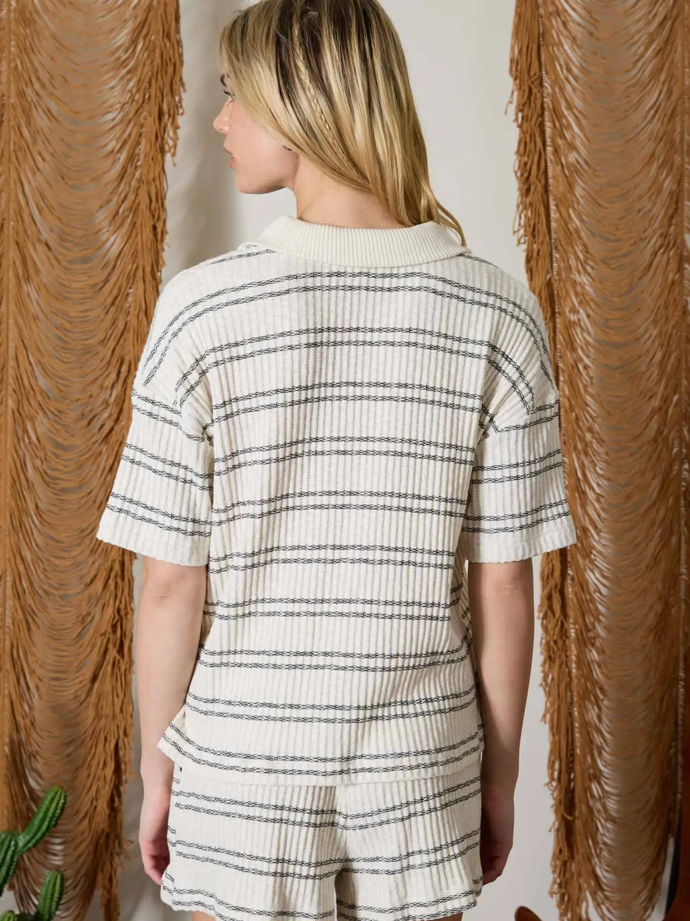 MARIKA STRIPED POLO