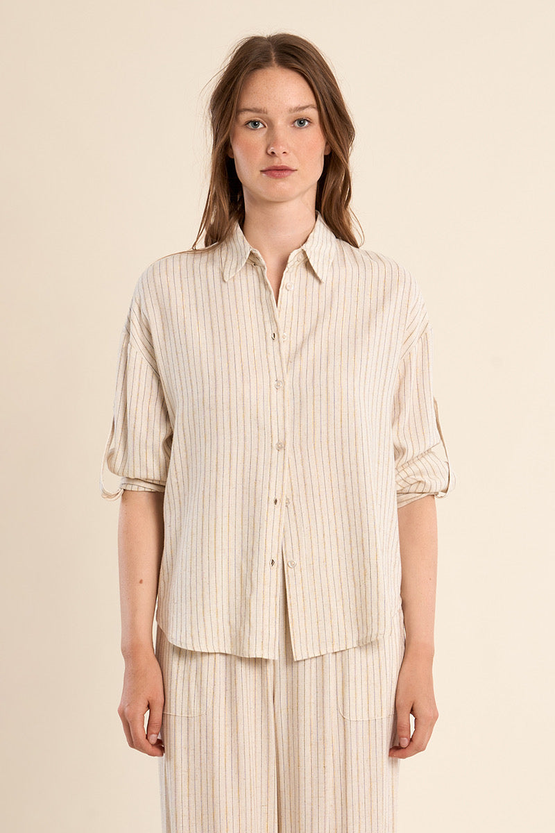 REIGN LUREX STRIPE SHIRT