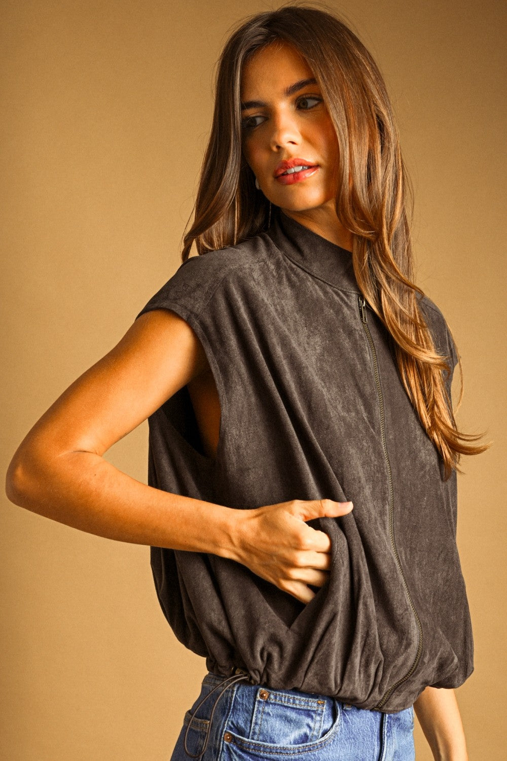 PAIGE FAUX SUEDE VEST