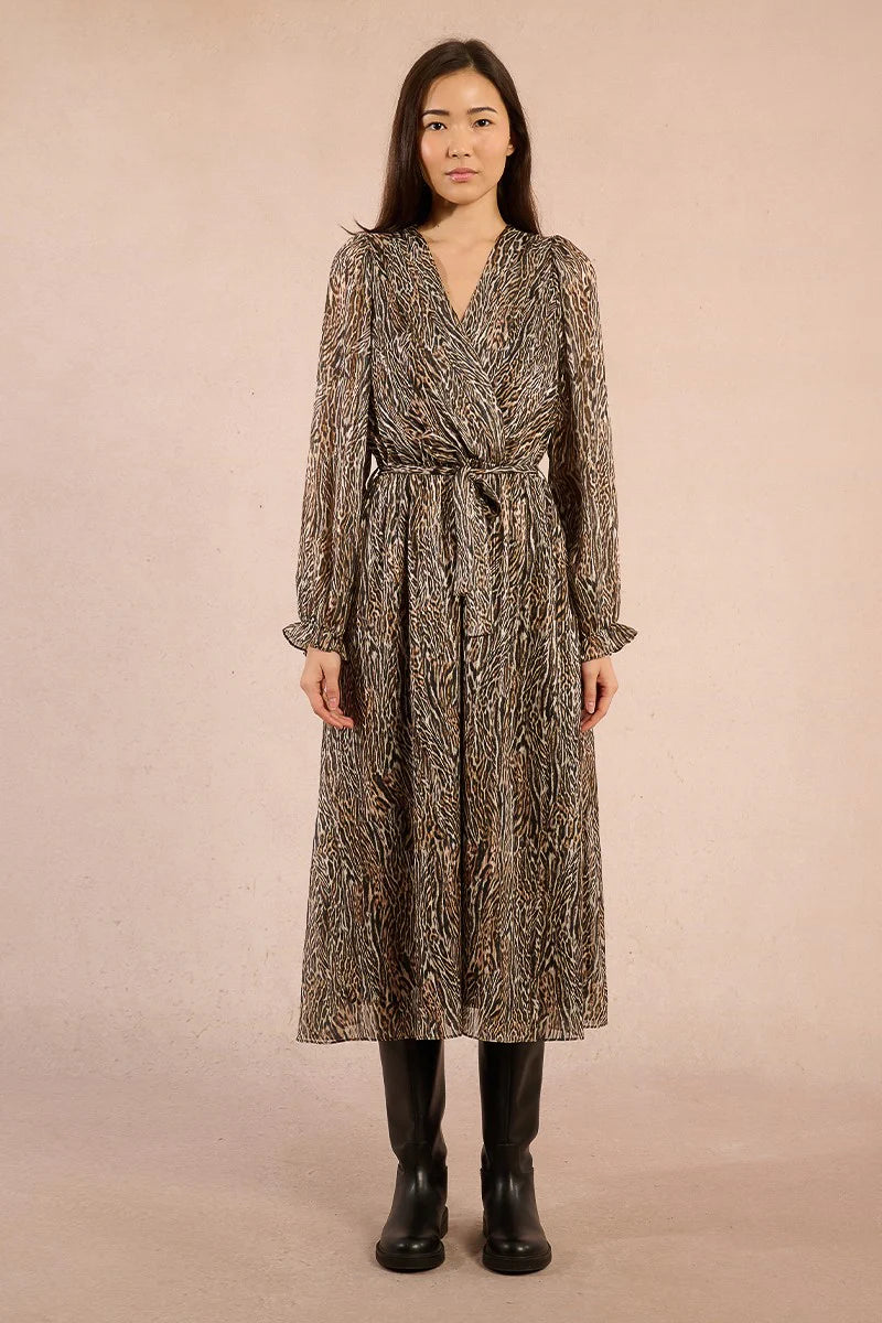 CLAIRE ANIMAL PRINT DRESS