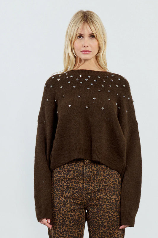 BAILEY STUDDED SWEATER