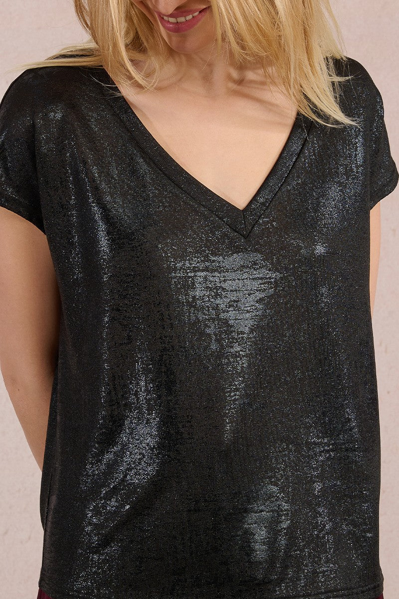 QUINN METALLIC TEE