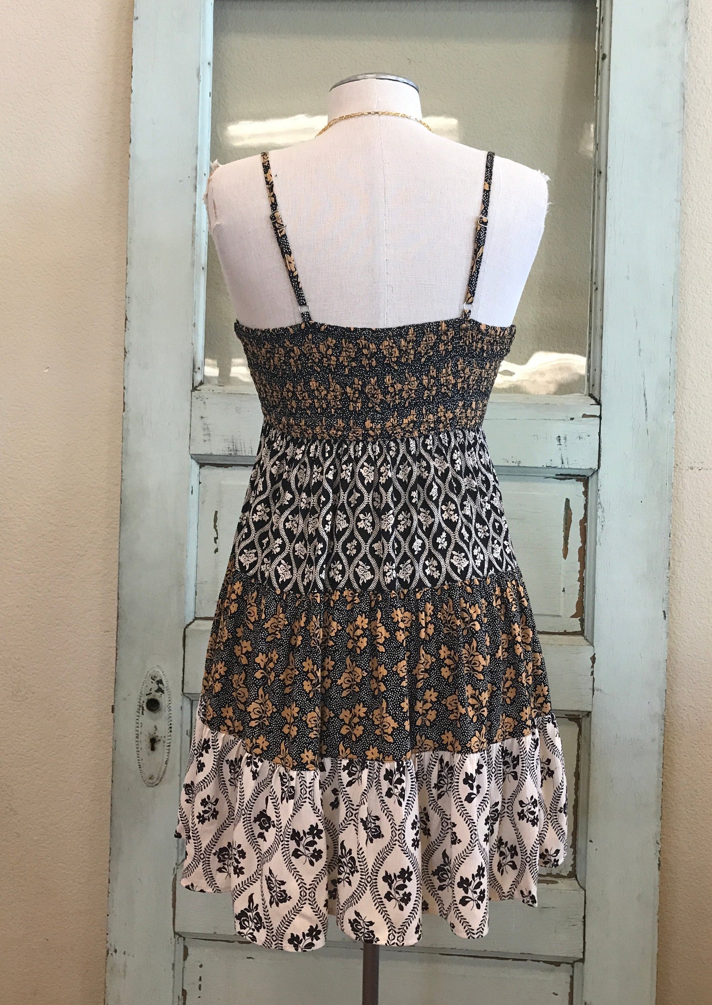 EMBER MIXED PRINT MINI DRESS